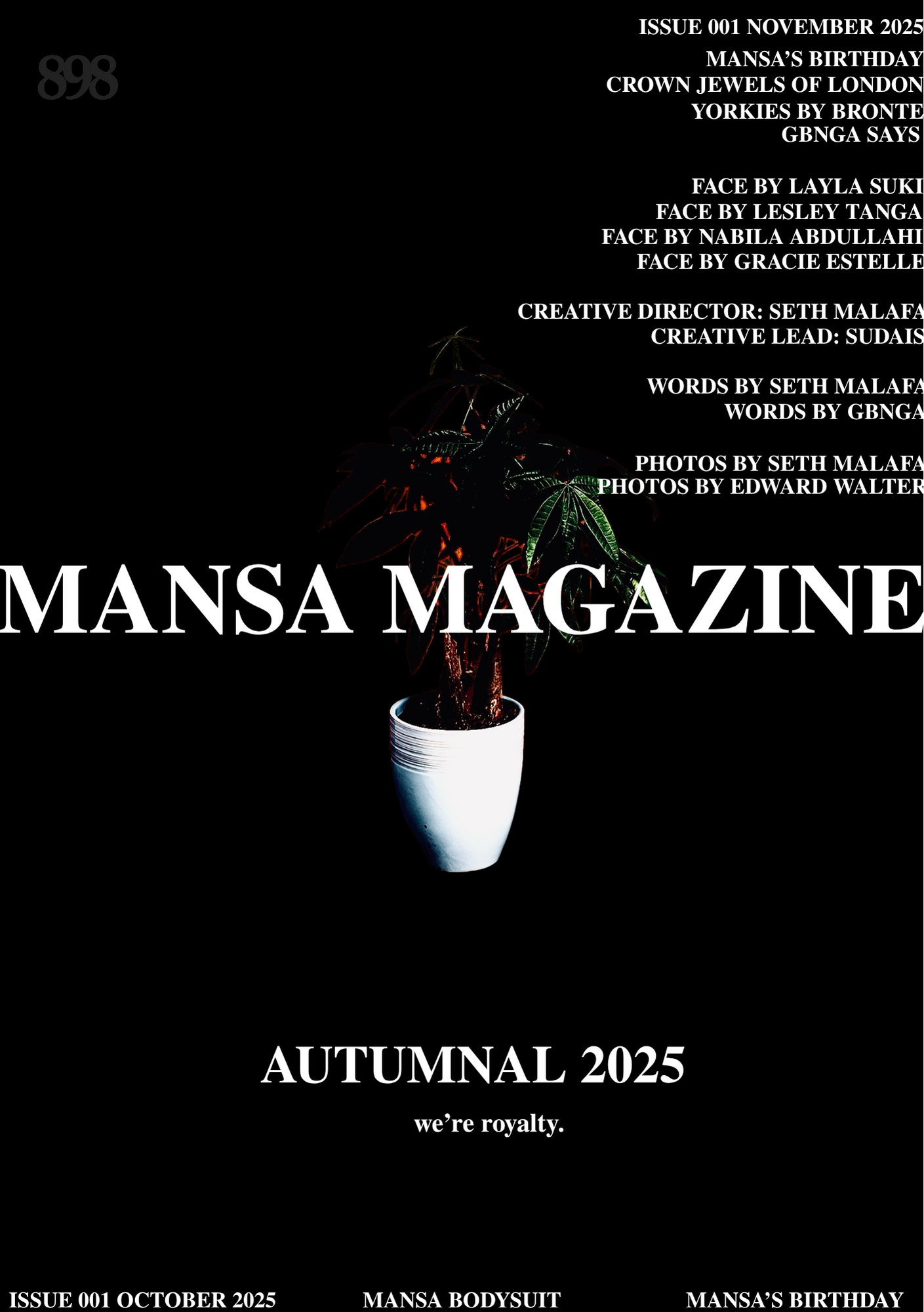 MANSA MAGAZINE AUTUMNAL ISSUE 001 (PHYSICAL COPY)